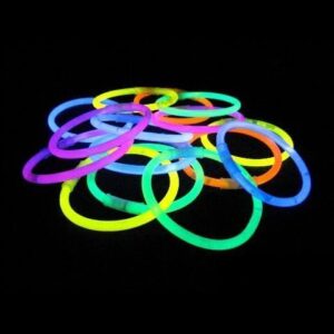 Pulseiras Glow 100 Unidades Brilham No Escuro