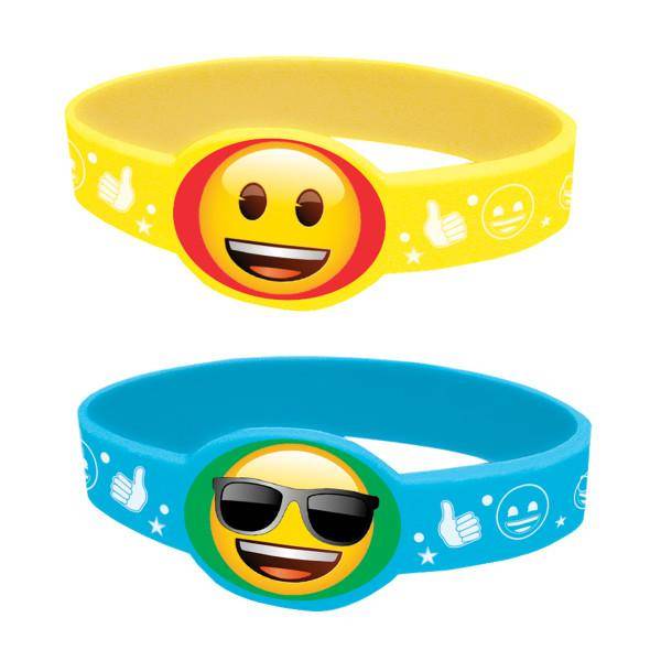 4 Pulseiras De Silicone Emoji