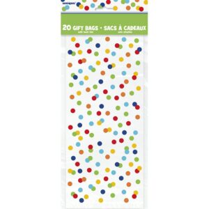 Sacos de celofane bolinhas coloridas, 20 un.