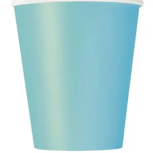 14 Copos de cartão Turquesa de 270ml