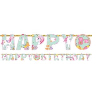 Bandeirola Unicórnio Personalizável 320Cm