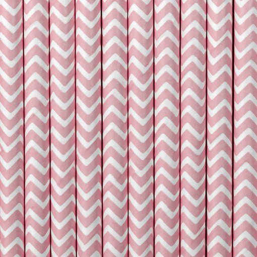 Palhinhas De Papel - Rosa Bebé