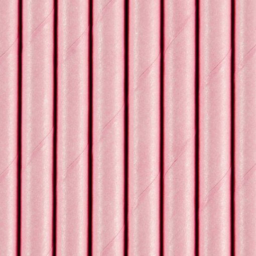 Palhinhas De Papel - Rosa Bebé