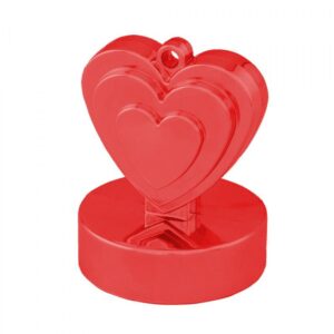 Peso Para Balões Coração Vermelho 110Gr