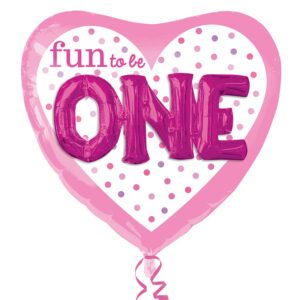Balão Xxl Primeiro Aniversário Rosa 3D