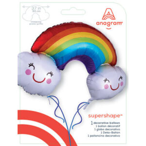 Balão Supershape Nuvens E Arco Iris