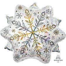 Balão Holográfico Flocos De Neve
