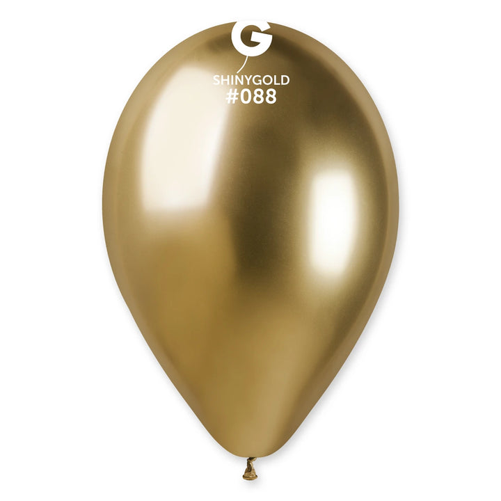 Balões Ouro Cromados de 33 cm GEMAR
