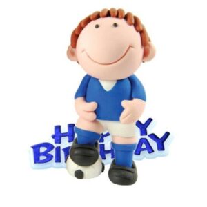 Cake Topper Futebolista Azul