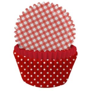 Formas Para Cupcakes 75 Unidades Vermelho Bolinhas