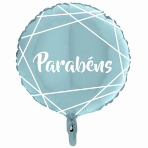 Balão Foil Parabéns Azul Céu