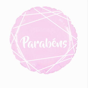 Balão Foil Parabéns Rosa Céu