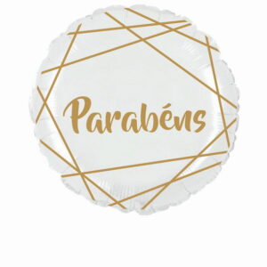 Balão Parabéns - White Gold