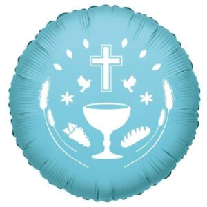 Balão Foil 45Cm Batismo E Comunhão Azul