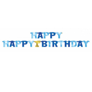 Bandeirola Primeiro Aniversario Azul