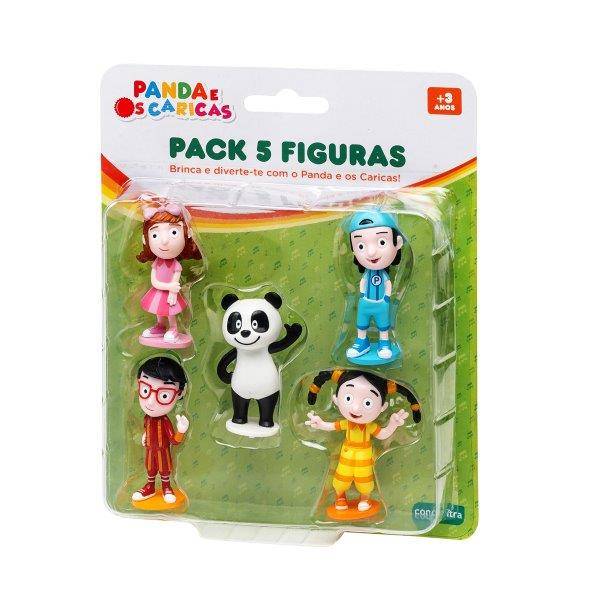 5 Figuras Colecionáveis Panda E Os Caricas