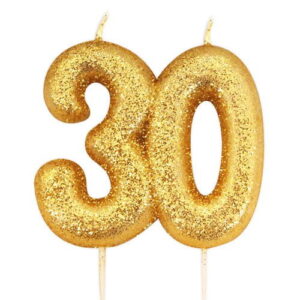 Velas De Aniversário 30 Anos Glitter