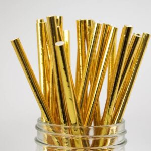 Palhinhas De Papel Ouro