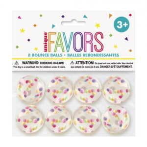 Recheio Para Pinhatas & Brindes Para Festas - 8 Bolas Saltitonas Confetti