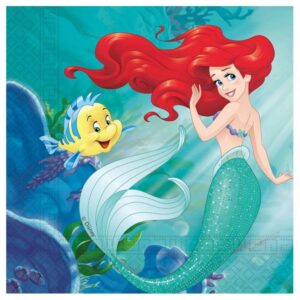 Guardanapos de papel Ariel Curious Decorata Party Disney, 33x33 cm, 20 szt. FSC