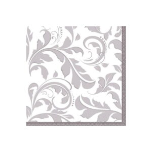 Guardanapos Florais Prata