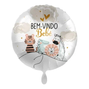 Balão Bem-vindo Bebé Animais