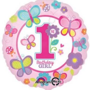 Balão Foil Primeiro Aniversario Rosa