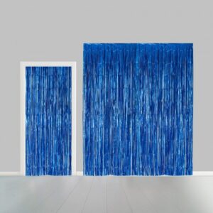Cortina Decorativa - Azul Metalizado 240Cm