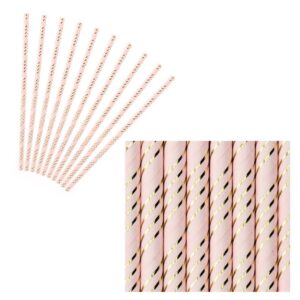 Palhinhas De Papel - Rosa Bebé