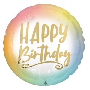 Balão Happy Birthday 45Cm Rainbow