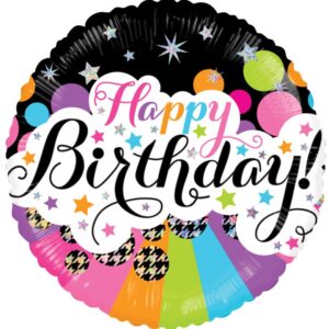 Balão Foil Happy Birthday Disco
