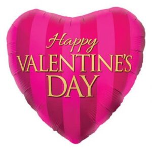 Balão Happy Valentines Day Rosa