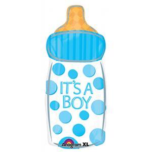 Balão Foil Biberão Azul