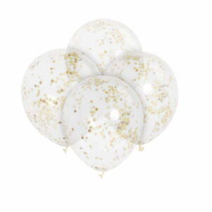 Balões Com Confettis - Ouro