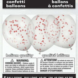 Balões Com Confettis - Vermelho