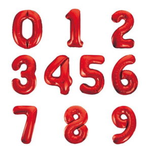 Número Grande 86Cm Vermelho