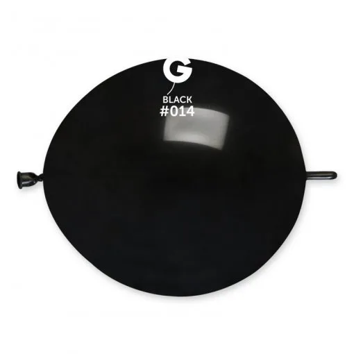 50 Balões Link Pretos de 32 cm GEMAR