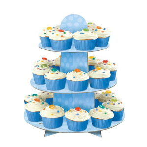Expositor De Cupcakes Bolinhas - Azul Bebé