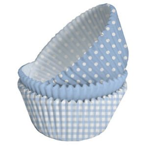 Formas Para Cupcakes 75 Unidades Azul Bebé