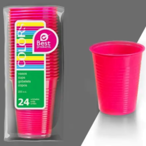 Copos De Plastico Rosa