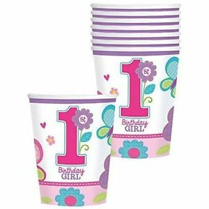 Copos Primeiro Aniversario Rosa