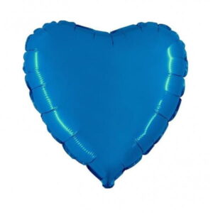 Balão Coração Foil 45 Cm - Azul