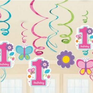 Pingente Decor Primeiro Aniversario Rosa