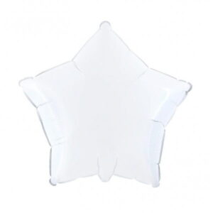 Balão Estrela Foil 45 Cm - Branco