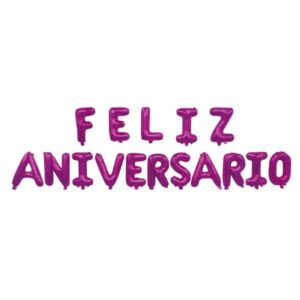 Balões Feliz Aniversário - Rosa