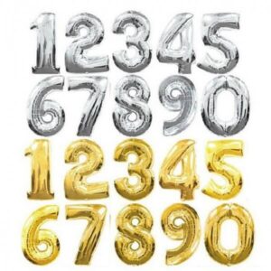 Balão Foil Numeros, 40Cm