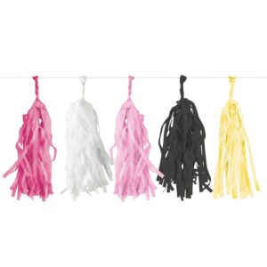 Tassel 300 Cm Rosa E Dourado