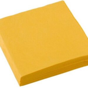 Guardanapos 33Cm 20 Unidades - Amarelo Torrado