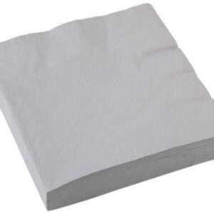 Guardanapos 33Cm 20 Unidades - Prateado