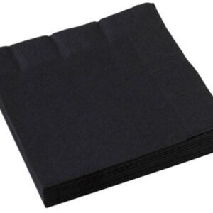 Guardanapos 33Cm 20 Unidades - Preto